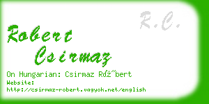 robert csirmaz business card